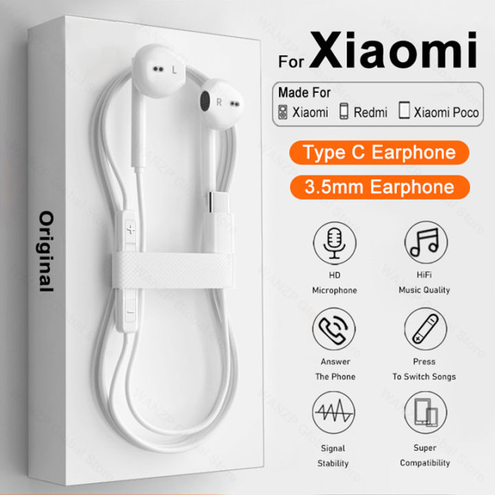 Original Type C Wired Headphone For Xiaomi Mi 13 12 11 Pro Ultra