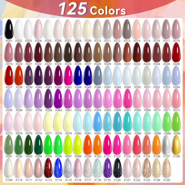 LILYCUTE%206Pcs/set%207ml%20Autumn%20Red%20Brown%20Gel%20Nail%20Polish%20Kit%20125%20Colors%20Manicure%20Semi%20Permanent%20Soak%20Off%20UV%20Nail%20Art%20Gel%20Varnish%20-%20Image%202