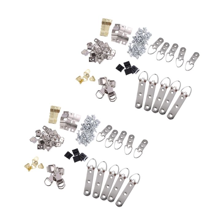 140%20Pcs%20Photo%20Frame%20Hanging%20Hooks%20Kit,%209%20Models%20Hooks%20with%20Screws%20-%20Image%203