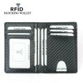 Thin Credit Card Holder PU Leather Black Carbon Fiber Slim RFID Wallets Leather Driver License Cover Holder For Men Card Wallets. 