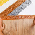 4.8cm*2.3m 3D Carved Thickened PVC Foam Anti-collision Wall Sticker/ Room Background Border Baseboard Decorative Wallpaper. 