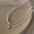 Trendy Double Layer Pearl Necklaces for Girls Choker Simple Stylish - Fashionable Necklace for Women New Collection Party Gift Jewelry.