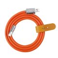 Zinc Alloy Data Cable OD6.0 Bold Flash TYPE-C Charging Cable 120W.