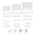 6 Pcs/Set Square Travel Luggage Storage Bags Clothes Organizer Pouch Case.