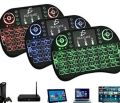 i8-B Wireless Backlit Mini Keyboard With Touch-pad RGB Keyboard- Black.