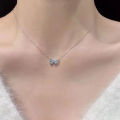 Fashion Trendy Luxury Simple Bowknot Necklace For Women Girls Sweet Elegant Versatile Temperament Chain Pendant Necklace Cologo.