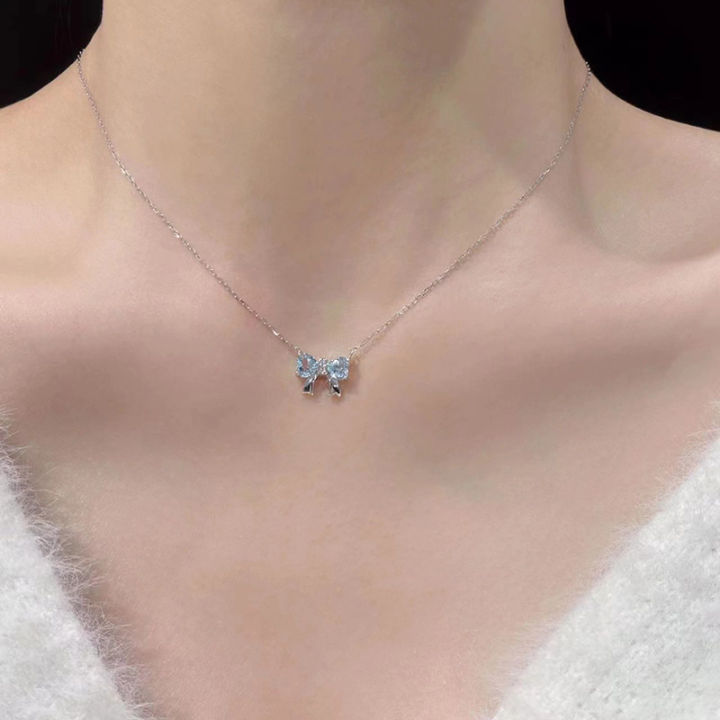 Fashion%20Trendy%20Luxury%20Simple%20Bowknot%20Necklace%20For%20Women%20Girls%20Sweet%20Elegant%20Versatile%20Temperament%20Chain%20Pendant%20Necklace%20Cologo%20-%20Image%203