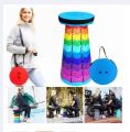 Rainbow Folding Stool Seat Portable Retractable Telescopic Camping Fishing Travel Chairs Bix super shop. 