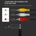 3 RCA Composite Male to 3.5mm Audio Video AV Cable for DVD, Android TV Box. 