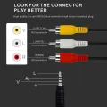 3 RCA Composite Male to 3.5mm Audio Video AV Cable for DVD, Android TV Box. 