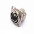 1pcs 3,4,5 pin Square Cannon Male/Female Metal XLR Microphone Speaker Panel mount socket Connector. 