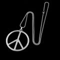 Peace Sign Necklace Hippie Necklace For Men Women Stainless Steel Chain Necklace Peace Charms Jewelry Gift. 