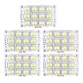 5X DC 3V 5V 12 LED Super Bright White Piranha LED Circuit Board LED Lights Light Yacht.
