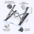 Aluminum Alloy Adjustable Portable Folding Notebook Stand Foldable Laptop Stand - bix super shop.