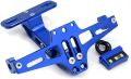 CNC Frame Motorcycle License Number Plate Holder Bracket With Led Adjustable Multicolor. 