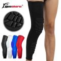 【Hey my home】Plus Size XXL Long Knee Pads Running Leg Sleeve Calf Brace Protector Sport Kneepad Football Shin Guard. 