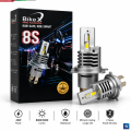 8S Motorcycle LED Headlight (2 Piece)  H4 45W 8000LM High Beam 5000LM Low Beam 12000RPM  Per Bulb Cooling Fan IP67 Waterproof Plug and Play for Motorcycle and Car 2 Year Warranty. 