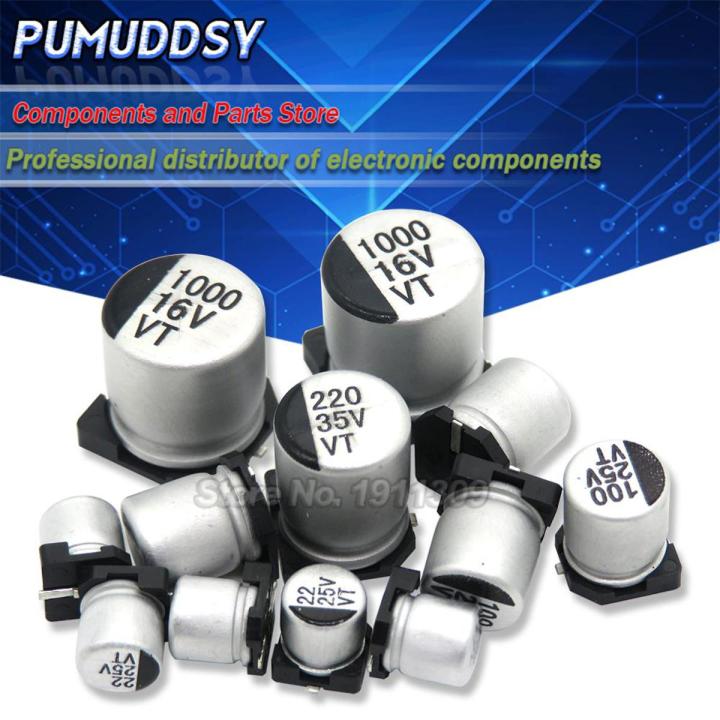 20pcs SMD Electrolytic capacitor aluminum 6.3V 10V 16V 25V 35V 50V 1UF
