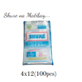 100 pcs Shure Ice Bag 4x12 Super Elastic Icebag Virgin Material PE Plastic Pang Yelo.