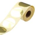 Serrated Edge Gold Steel Seal Label Metallic Self-Adhesive Award Stickers 2 Inch Round Paper Labels Certificates. 