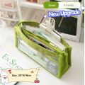 Six Layer Large Capacity Pencil Bag Aesthetic Transparent Pen Case Stationery Cosmetic Storage Girl Pencil Pouch School Supplies. 