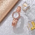 【Ready Stock fashionable ladies watch bracelet five-piece trend quartz watch gift watch for women. 