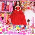 Sweet Barbie Doll Set House Girls Princess Kids Toys Clothes Skirt Doll Cloth Birthday Gifts. 
