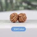 Mens Cuff Links Fashion Men's Shirt Cufflinks Trade Mixed Solid Colors DIY Braided Wire Buckle Cuff Link. 