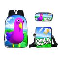 Three -piece Garten of Banban Banban Backpack Schoolbag Garden Bag Game Pen Bag Pen Bag Small Bag children's boys and girls. 