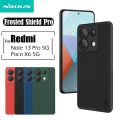 Nillkin { Xiaomi Redmi Note 13 Pro 5G, Xiaomi Poco X6 5G } Super Frosted Shield Pro Matte cover case for Xiaomi Redmi Note 13 Pro 5G Smart Phone Case - Black. 