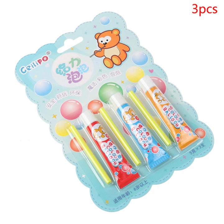 (New)afe Magic Bubble Glue Toy Blowing Colorful Bubble Ball Platic pace Balloon