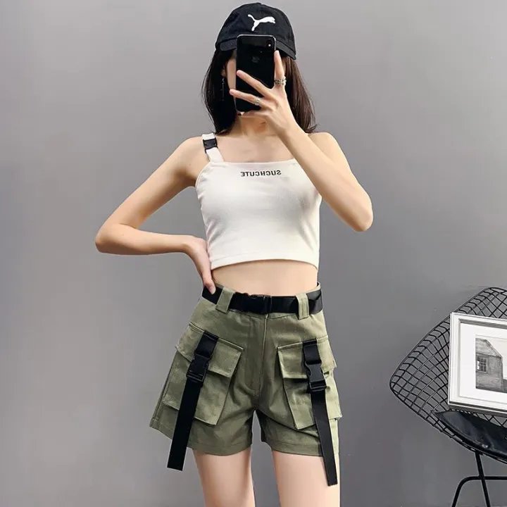 Cargo%20Shorts%20Women%20Pockets%20High%20Waist%20Summer%20Korean%20Style%20Students%20Thin%20Loose%20All-match%20Casual%20Wide%20Leg%20Harajuku%20Clothing%20Design%20-%20Image%207