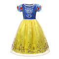 Kids Girl Dress Snow White Fancy Dresses Children Party Cosplay Princess Costume Bow Patchwork Role Playing Frocks Outfits 1-10Y. 