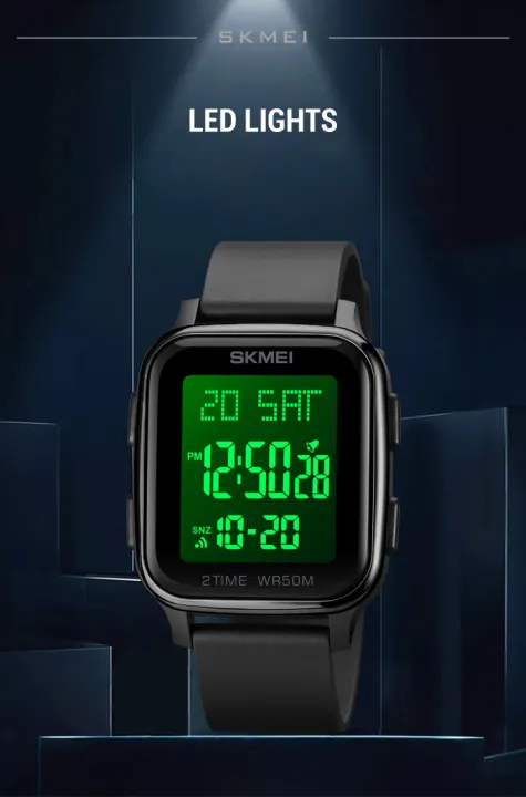 SKMEI%201858%20Square%20Waterproof%20Calendar%20Countdown%20Electronic%20Digital%20Dual%20Display%20LED%20Luminous%20Watch%20-%20Image%207