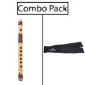 Master Tuned Combo of Bamboo Flute and Flute Bag  Key-G. 
