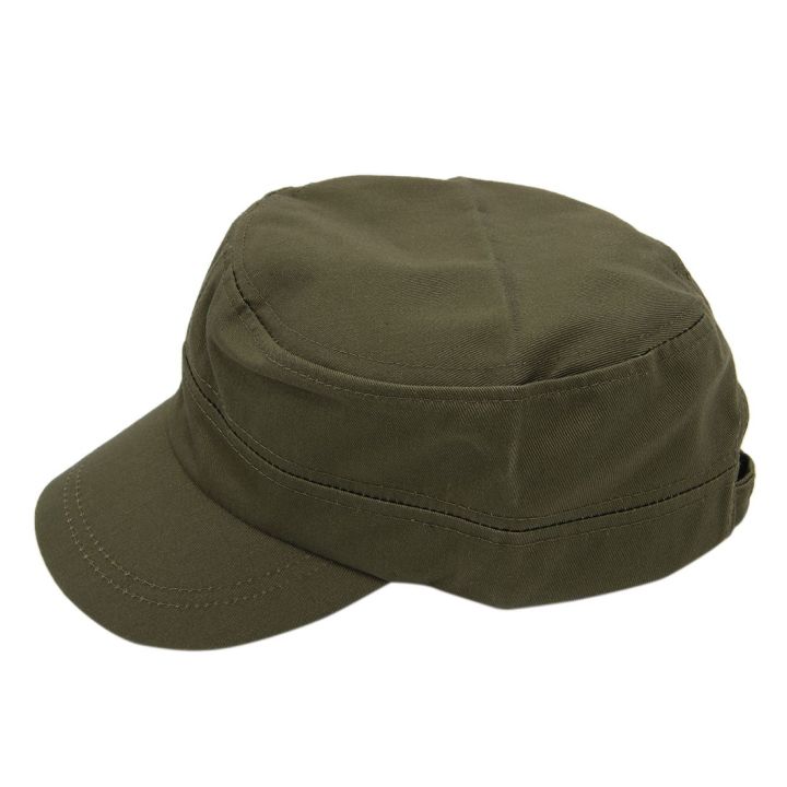 Stylish%20Plain%20Military%20Army%20Cap%20Castro%20Cadet%20Patrol%20Cap%20Hat%20Adjustable%EF%BC%88Army%20Green%EF%BC%89%20,%20Cap%20-%20Image%204