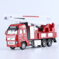 1/32 City Alloy Fire Protection Aerial Ladder Truck Cool Youbi Model Sound and Light Warrior Children's Toy Boy Decoration. 