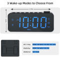 Alarm Clock Programmable RGB LED Compact Bedside Clock Modern Smart Digital Clock for Bedroom Accessory Wake Up Aid Home Décor Sleep Management Gift Idea. 