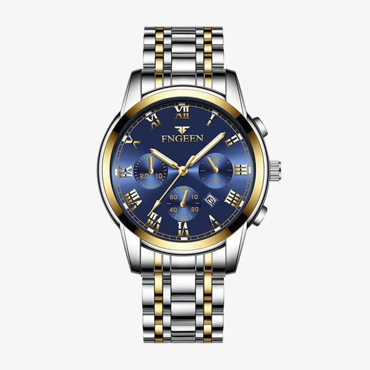FNGEEN%204006%20High%20Quality%20Luxury%20Men's%20Quartz%20Watch%20Luminous%20Calendar%20Stainless%20Steel%20Strap%20Wristwatch%20For%20Men%20-%20Image%202