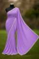 Georgette High Quality Stylish Lase Fitting And stone work Saree. Saree with unstitched Blouse for Women. 
