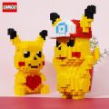 Pikachu Mini Building Blocks Kawaii Pokemon 3D Model Assembled Connection Micro Bricks Figure Toy For Kids. 