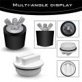 2 Pcs 1.5Inch Pool Winterizing Plugs Rubber Expansion Plugs with 2 Pcs 1.5Inch Threaded Pool Return Winterizing Plug.