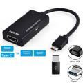 RD Type C & Micro USB Male to HDMI Female Adapter Cable for Cellphone Tablet TV. 