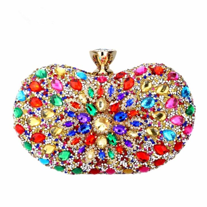 DG%20PEAFOWL%20Multi%20Color%20Partry%20Bags%20Crystal%20Women%20Evening%20Metal%20Clutches%20Bag%20Wedding%20Party%20Prom%20Bridal%20Handbag%20Purse%20-%20Image%204