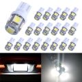 20Pcs Super White T10 Wedge 5-SMD 5050 LED Light Bulbs W5W 2825 158.