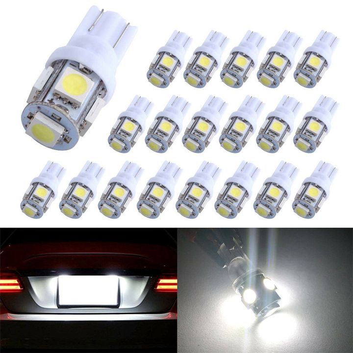 20Pcs%20Super%20White%20T10%20Wedge%205-SMD%205050%20LED%20Light%20Bulbs%20W5W%202825%20158%20-%20Image%203