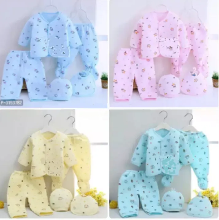 Newborn%20Baby%20Winter%20Dress%20Set%20Girls%20Cotton%20Outfit%20with%20Hat%20And%20Booties%203-Piece%20Outfit%20Pink%20Blue%20Green%20-%20Image%202