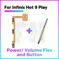 Power volume button flex For Infinix Hot 9 play X680 Side key Switch ON OFF Key Mute control Button Ribbon Flex Cable. 