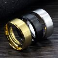 Stainless Steel Black Charms Rings Men Wedding Ring Engagement Ring 8mm Simple Men Ring Smooth Fashion Jewelry. 