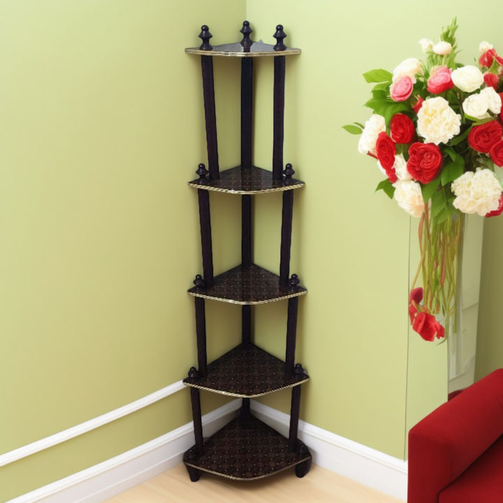 5 Layer Partex Bord Corner Self - Book Shelf.(Golden Border)